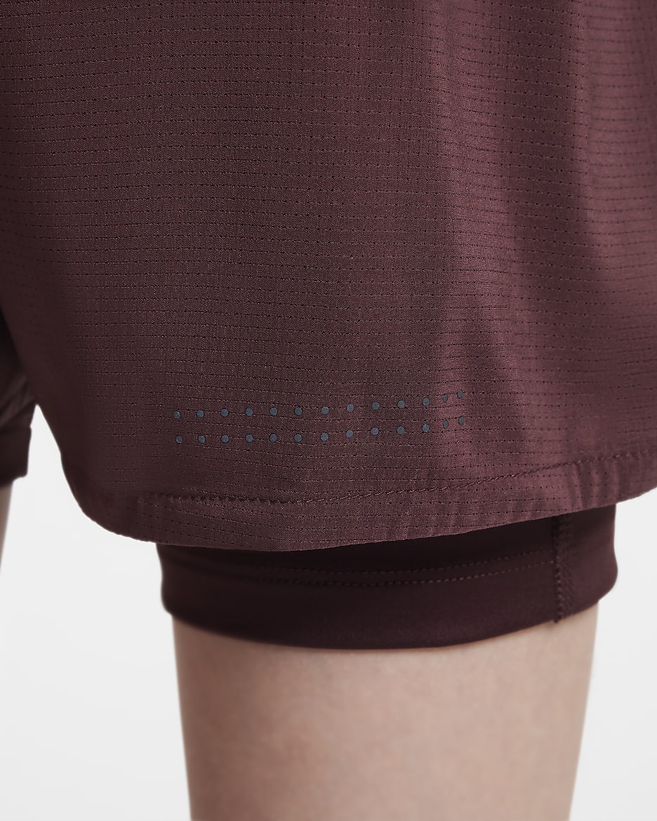 Nike Dri-FIT ADV shorts til store barn (jente) - Burgundy Crush/Burgundy Crush/Svart