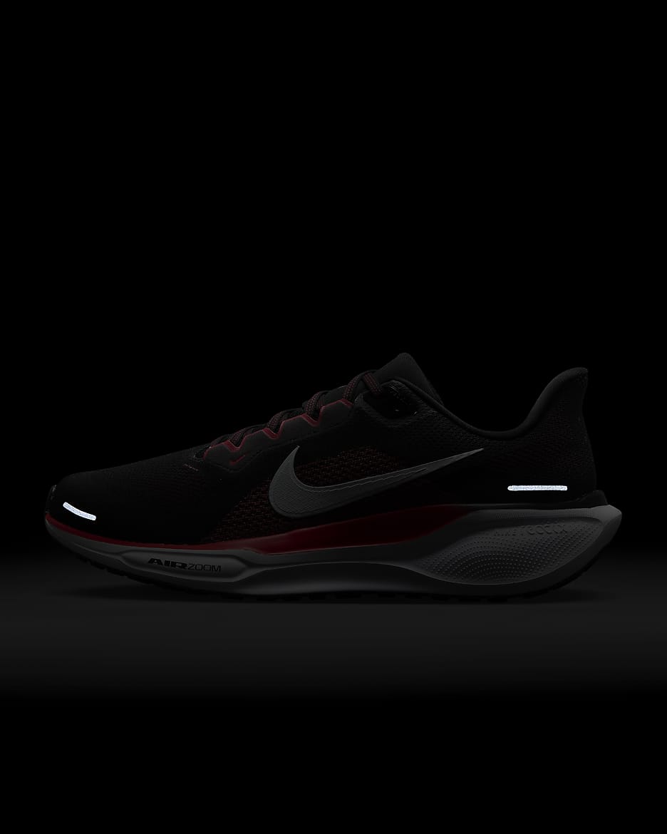 Nike Pegasus 41 Men's Road Running Shoes - Black/Fire Red/White