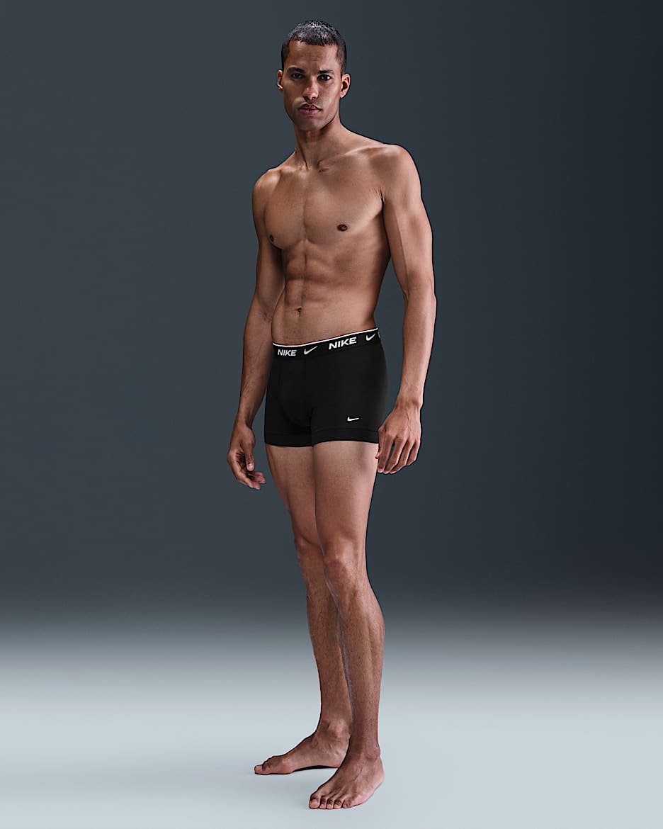 Nike Essential Cotton Stretch Men's Dri-FIT Trunks (3-Pack) - Black