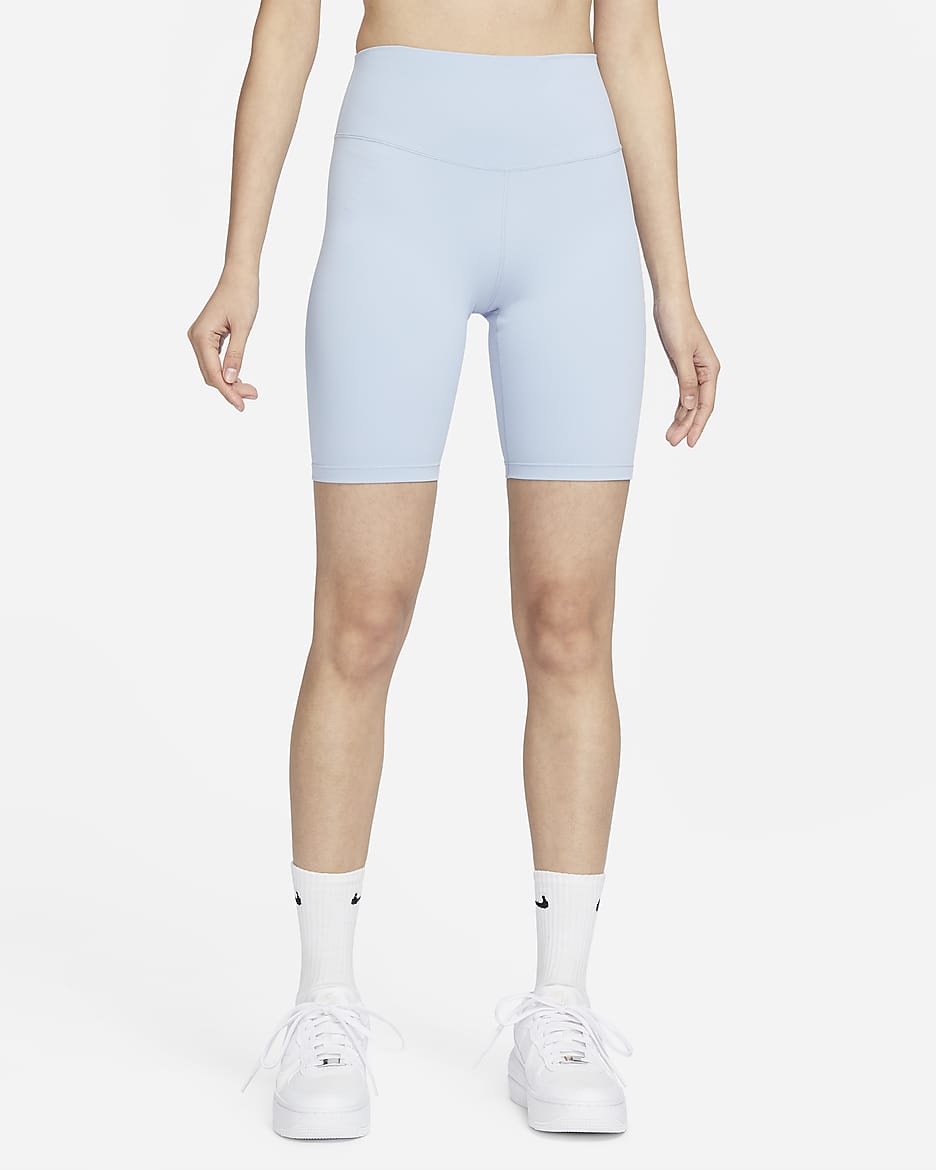 Nike One Women's High-Waisted 20.5cm (approx.) Biker Shorts - Light Armoury Blue/Black