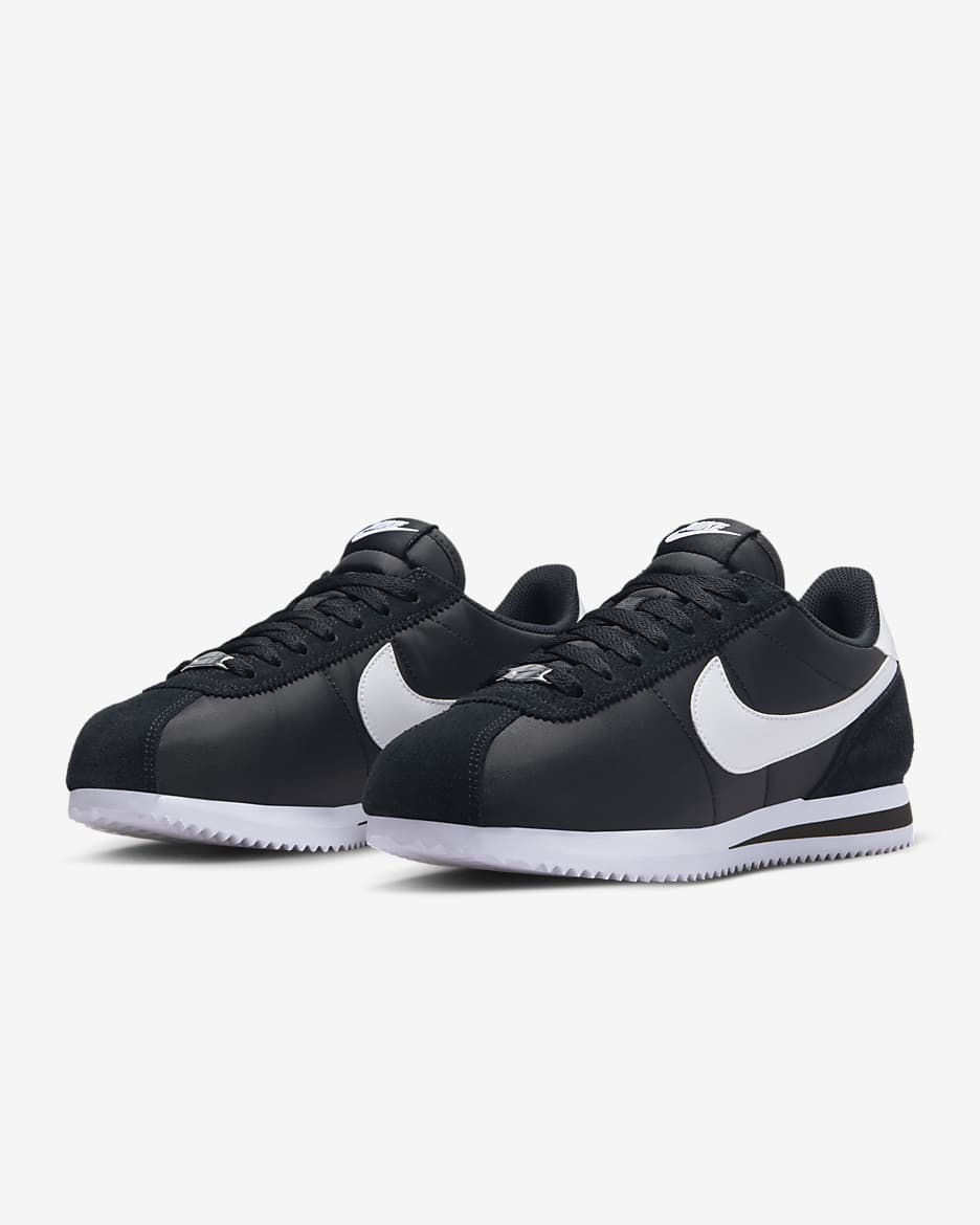 Chaussure Nike Cortez Textile pour femme - Noir/Blanc