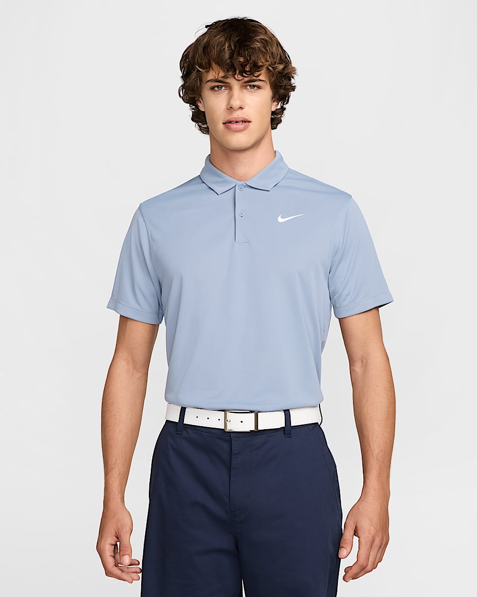 NikeCourt Dri-FIT Men's Tennis Polo - Ashen Slate/White