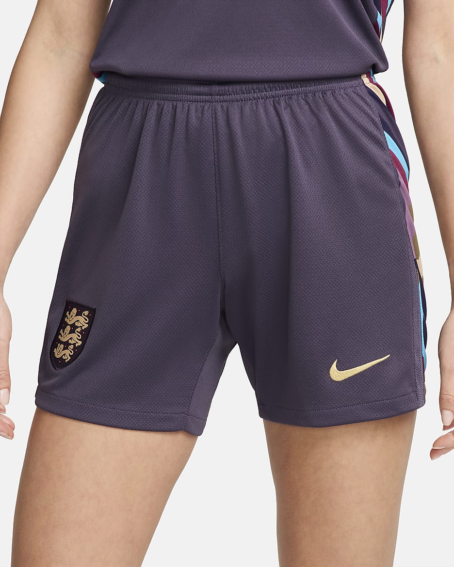 Dámské venkovní fotbalové kraťasy Nike Dri-FIT Replica Anglie 2024 Stadium - Dark Raisin/Sesame