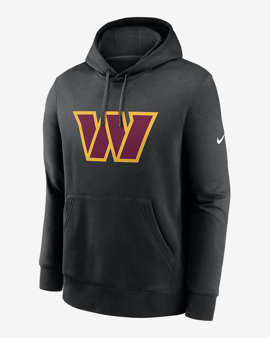 Washington Commanders Club Logo Men's Nike NFL Pullover Hoodie - Black