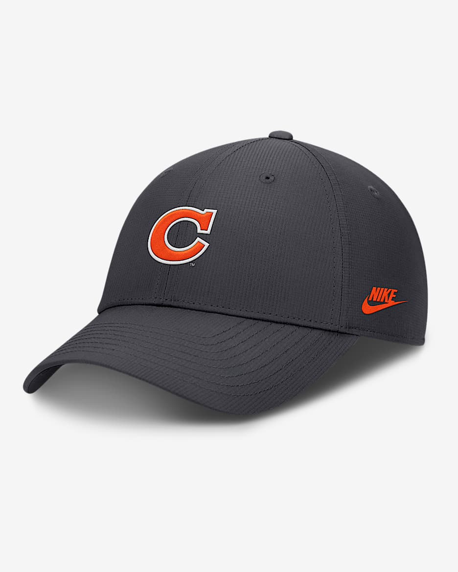 Gorra universitaria Nike Dri-FIT ajustable para hombre Clemson Tigers Core Rise Vault - Carbón