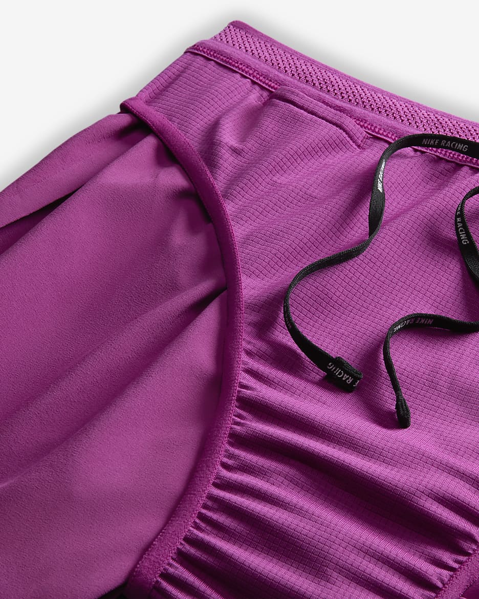 Short de running avec sous-short intégré 10 cm Dri-FIT ADV Nike AeroSwift pour homme - Hot Fuchsia/Noir