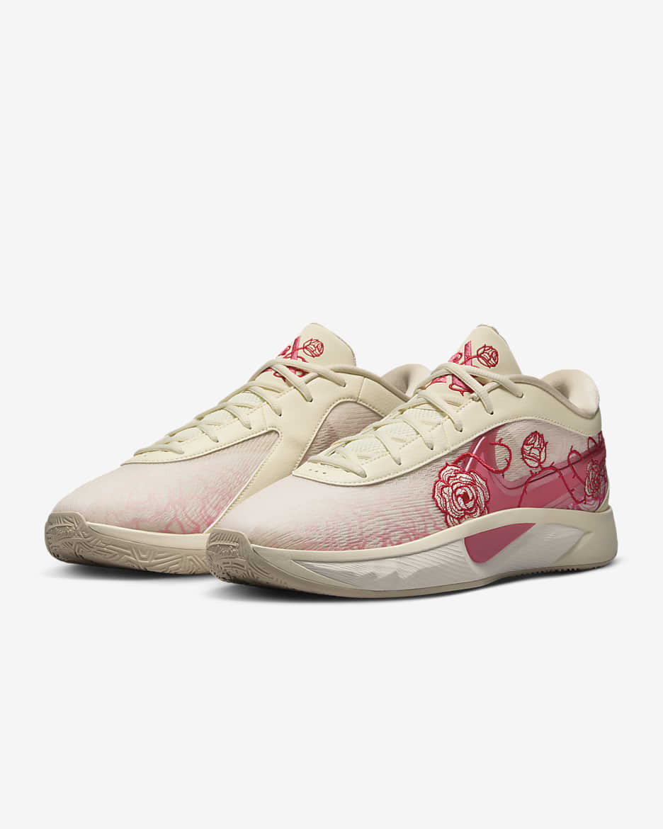 Giannis Freak 6 EP Basketball Shoes - Coconut Milk/Sail/University Red/Aster Pink