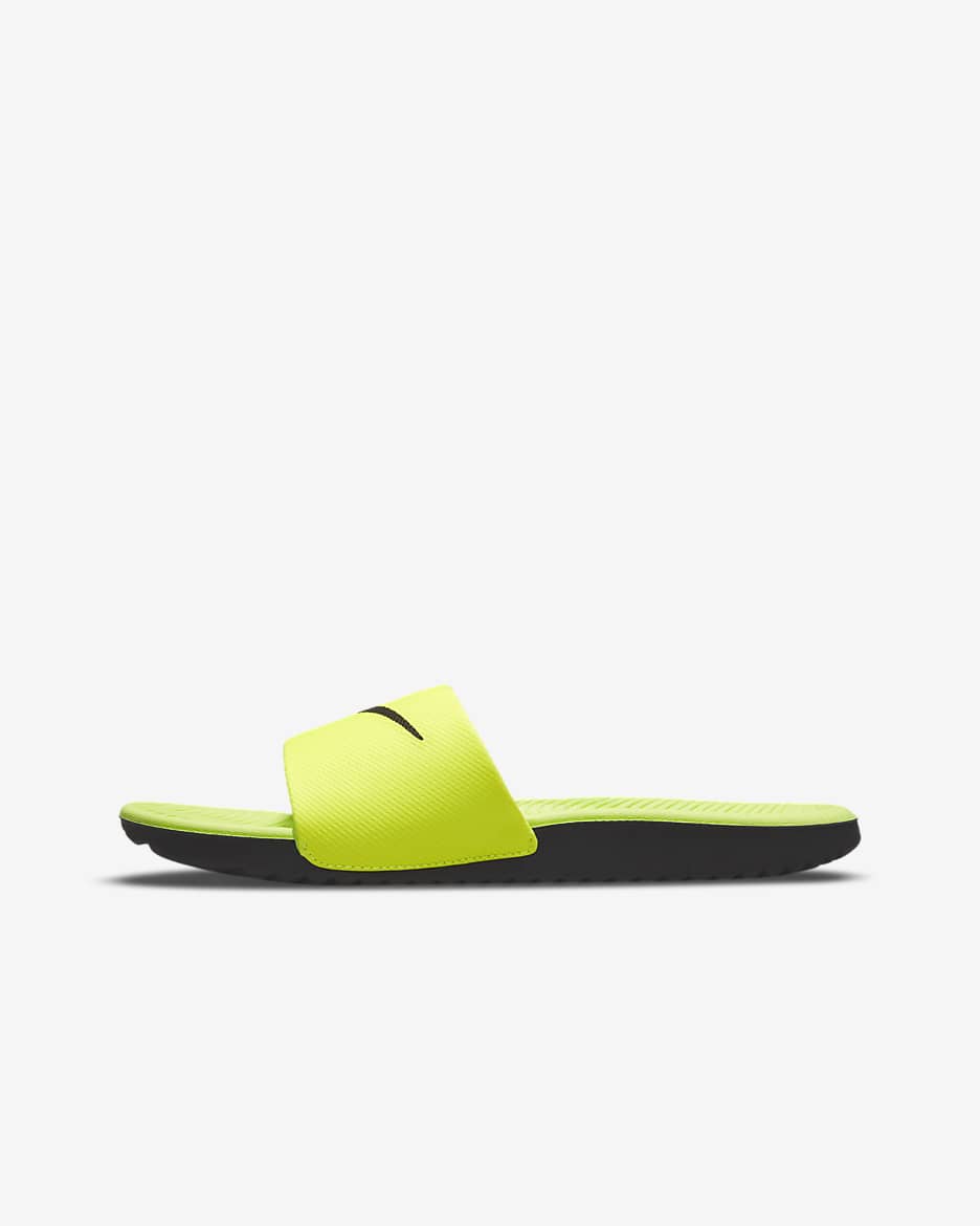 Klapki dla małych/dużych dzieci Nike Kawa - Volt/Czerń