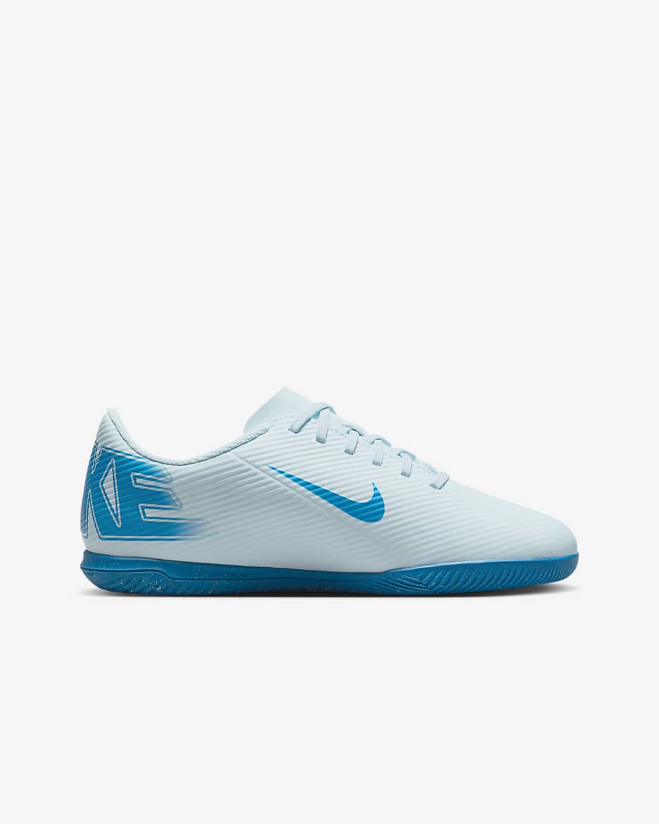 Nike Jr. Mercurial Vapor 16 Club 小/大童 IC 低筒足球鞋 - Glacier Blue/Blue Orbit