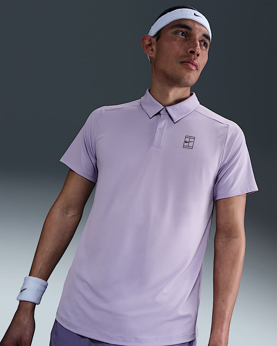 NikeCourt Advantage Men's Dri-FIT Tennis Polo - Hydrangeas/Dusty Amethyst