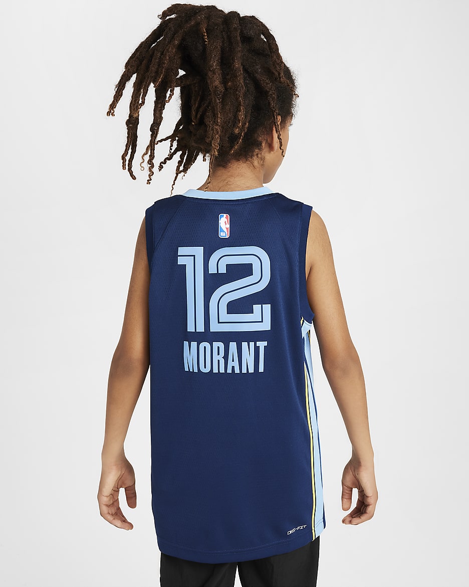 Camisola NBA Swingman Dri-FIT Ja Morant Memphis Grizzlies 2022/23 Icon Edition Júnior - College Navy