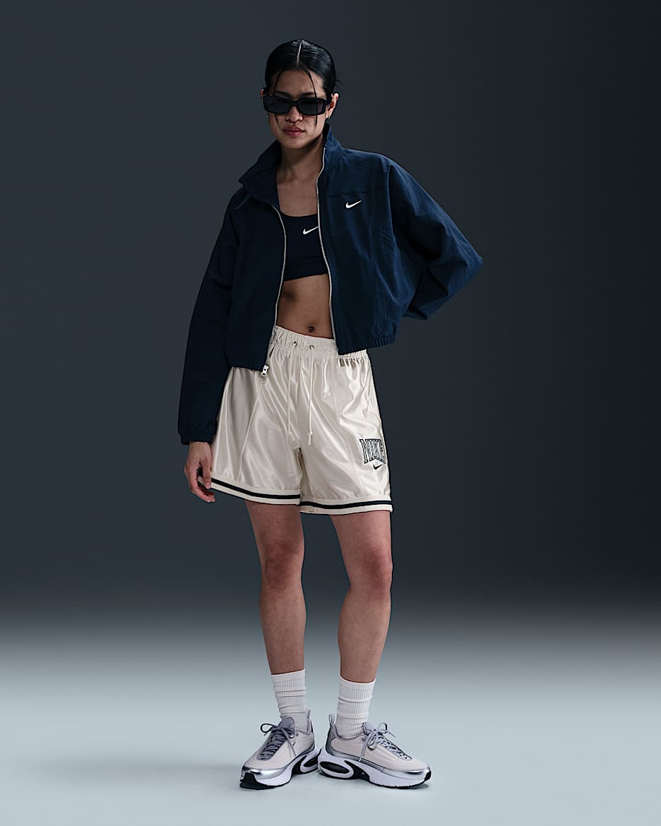 Nike Sportswear weite Grafik-Shorts mit mittelhohem Bund (Damen) - Sail/Armory Navy/Armory Navy