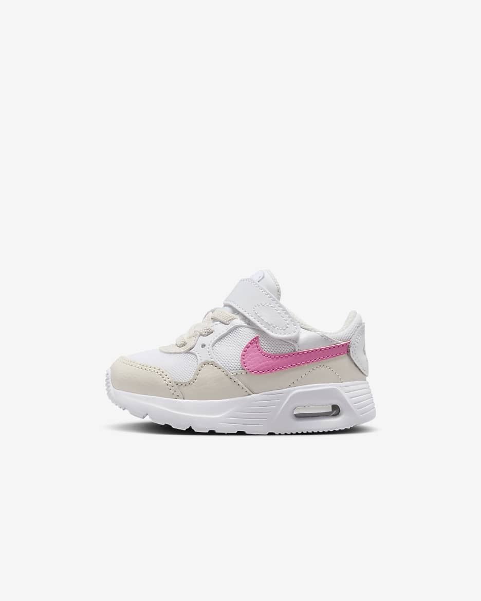 Tenis para bebé e infantil Nike Air Max SC - Blanco/Fantasma/Violeta platino/Rosa alegre