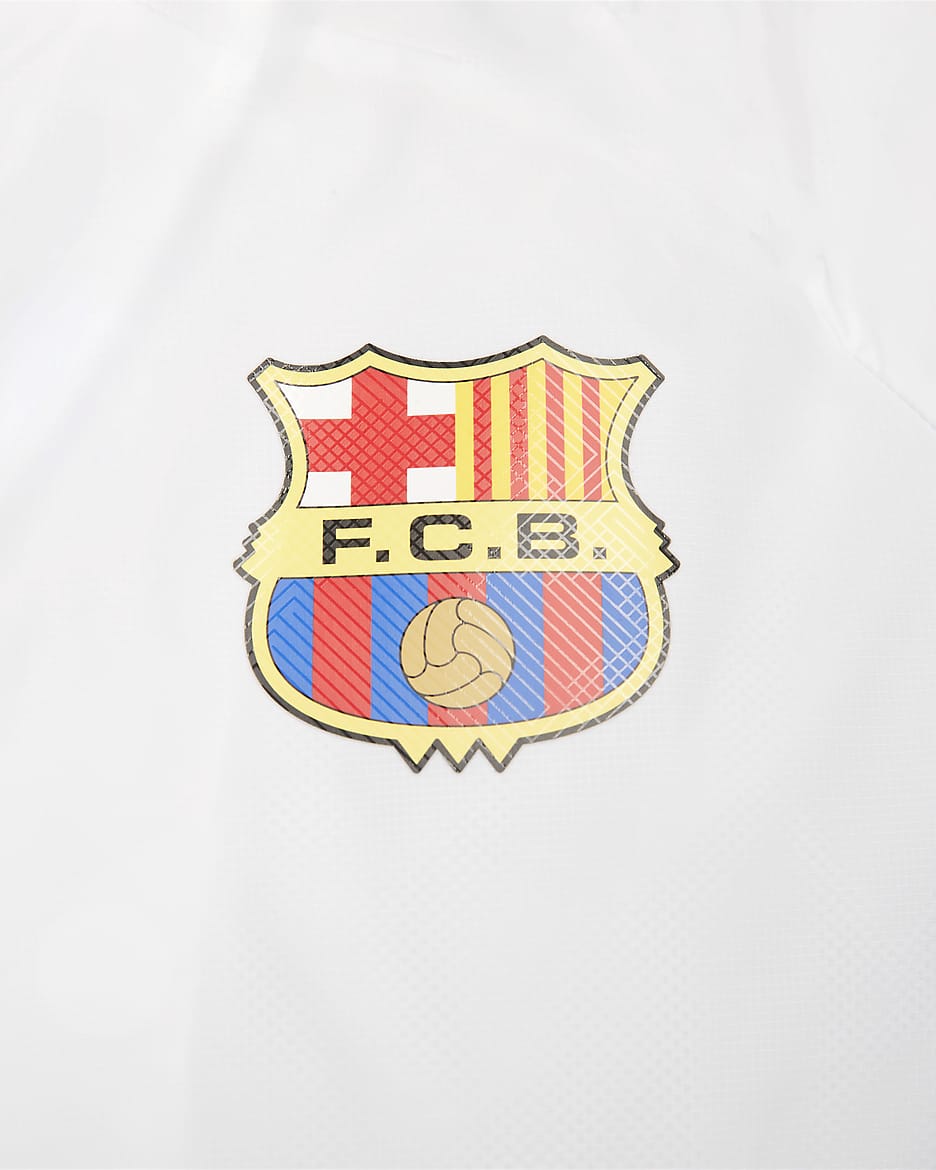 F.C. Barcelona AWF Men's Nike Football Jacket - White/Royal Blue/University Red/Royal Blue