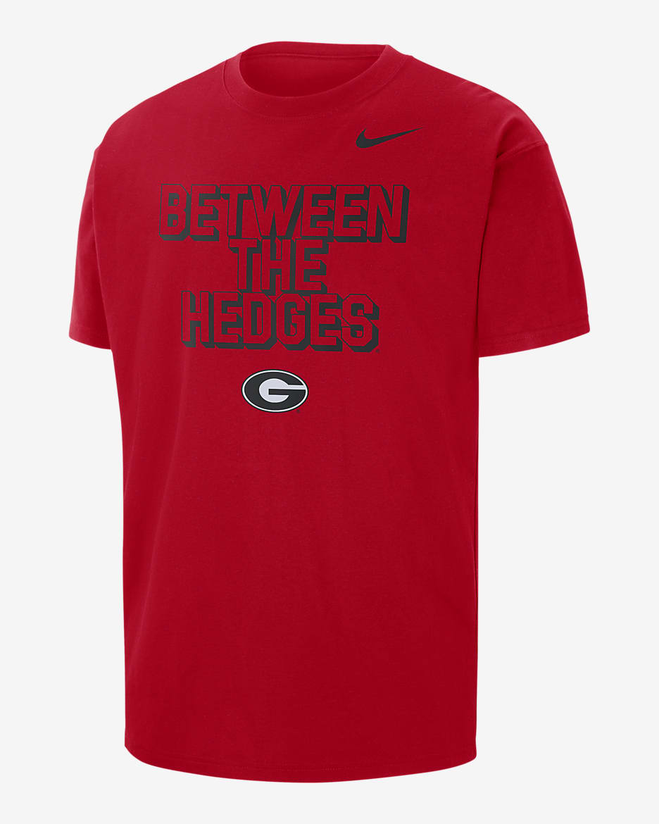 Georgia Men's Nike College Max90 Crew-Neck T-Shirt - University Red