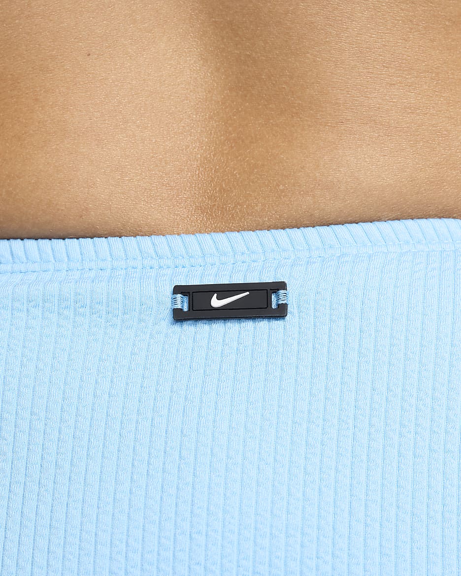 Parte inferior de traje de baño con cintura alta para mujer Nike - Azul acuario