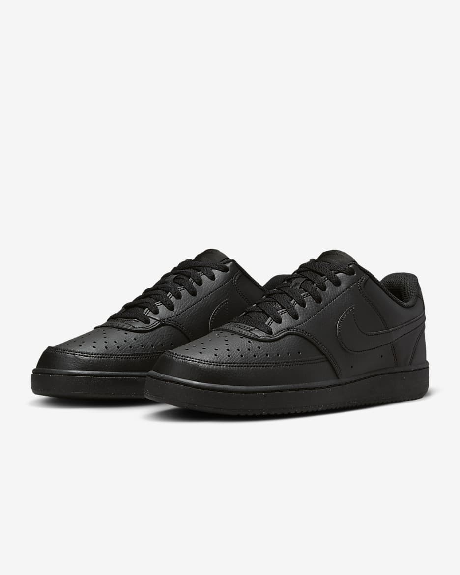 Chaussure Nike Court Vision Low Next Nature pour Homme - Noir/Noir/Noir