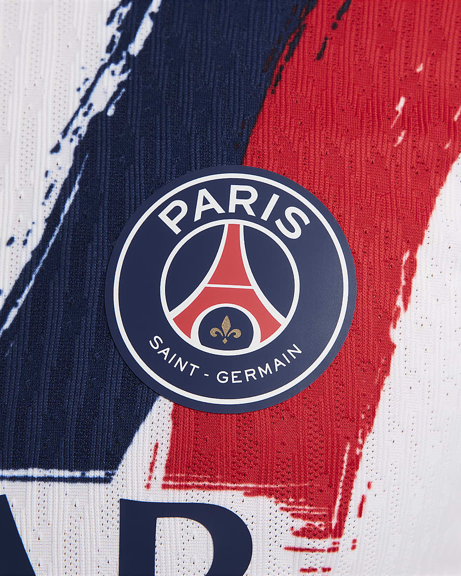 Paris Saint-Germain 2024/25 Match (bortedrakt) Nike Dri-FIT ADV Authentic fotballdrakt til herre - Hvit/Midnight Navy/University Red/Midnight Navy