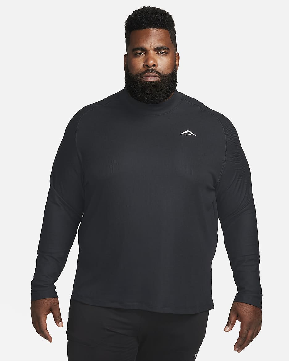 Nike Trail Men's Dri-FIT Long-Sleeve Running Top - Black/Black/White