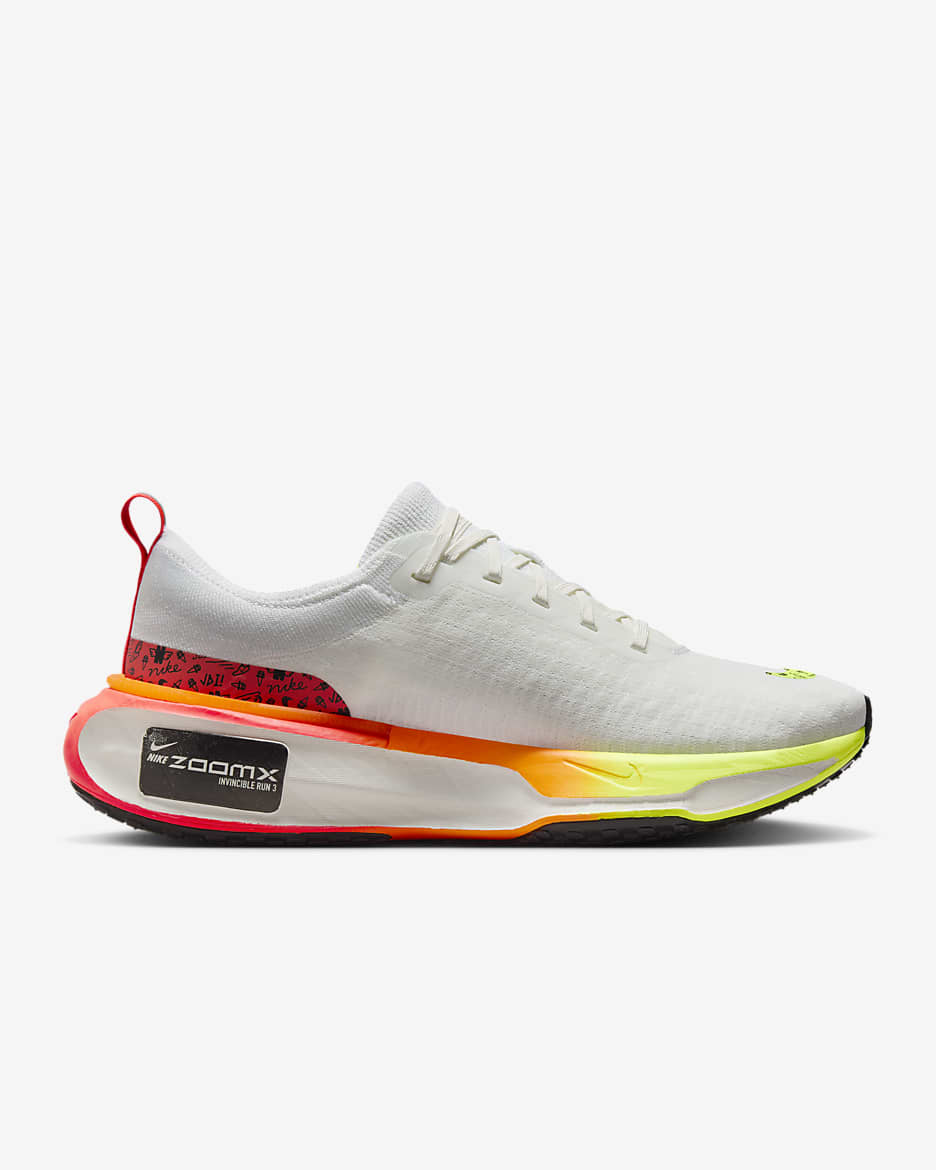 Nike Invincible 3 Men's Road Running Shoes - White/Bright Crimson/Sail/Black
