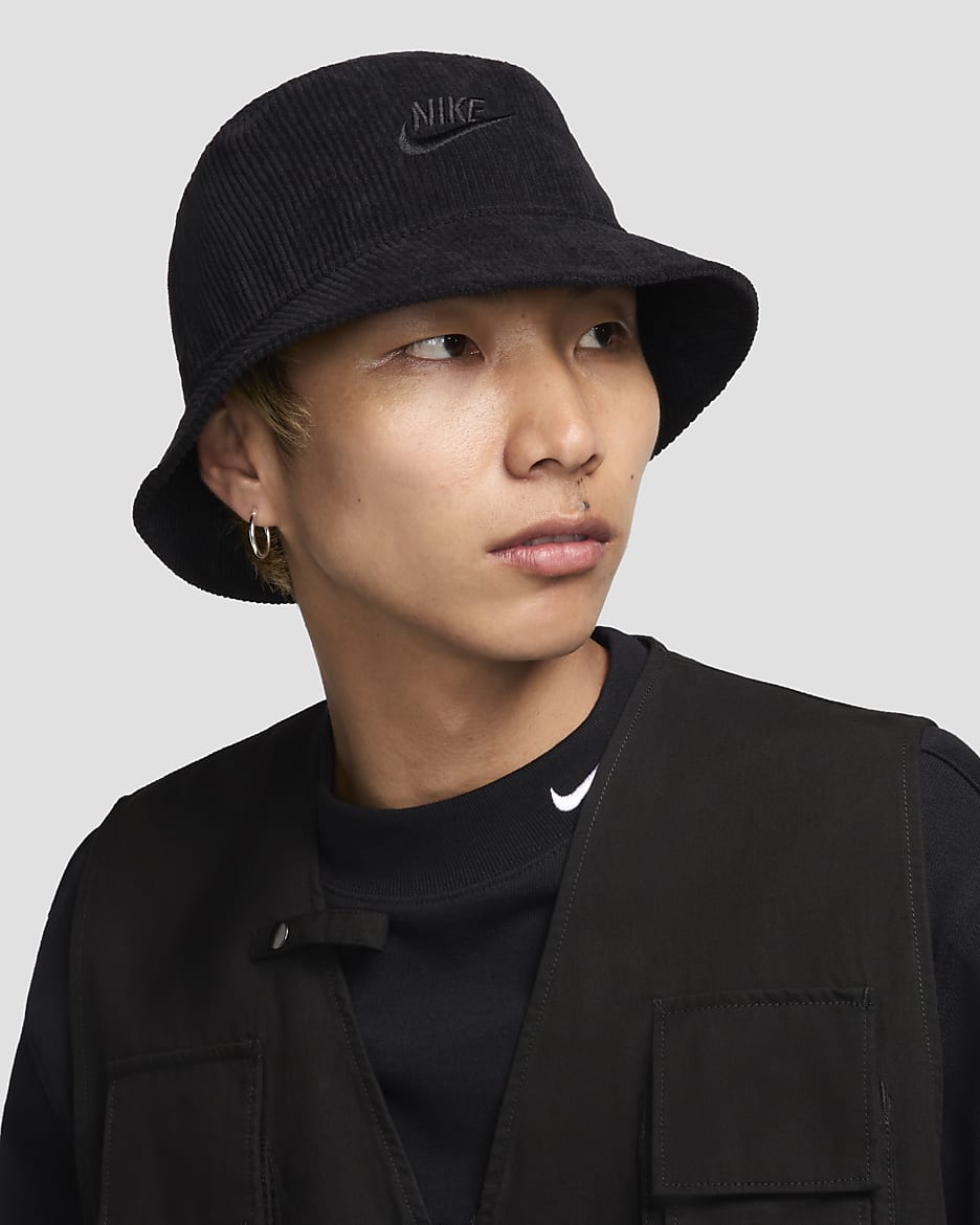 Nike Apex Corduroy Bucket Hat - Black/Black