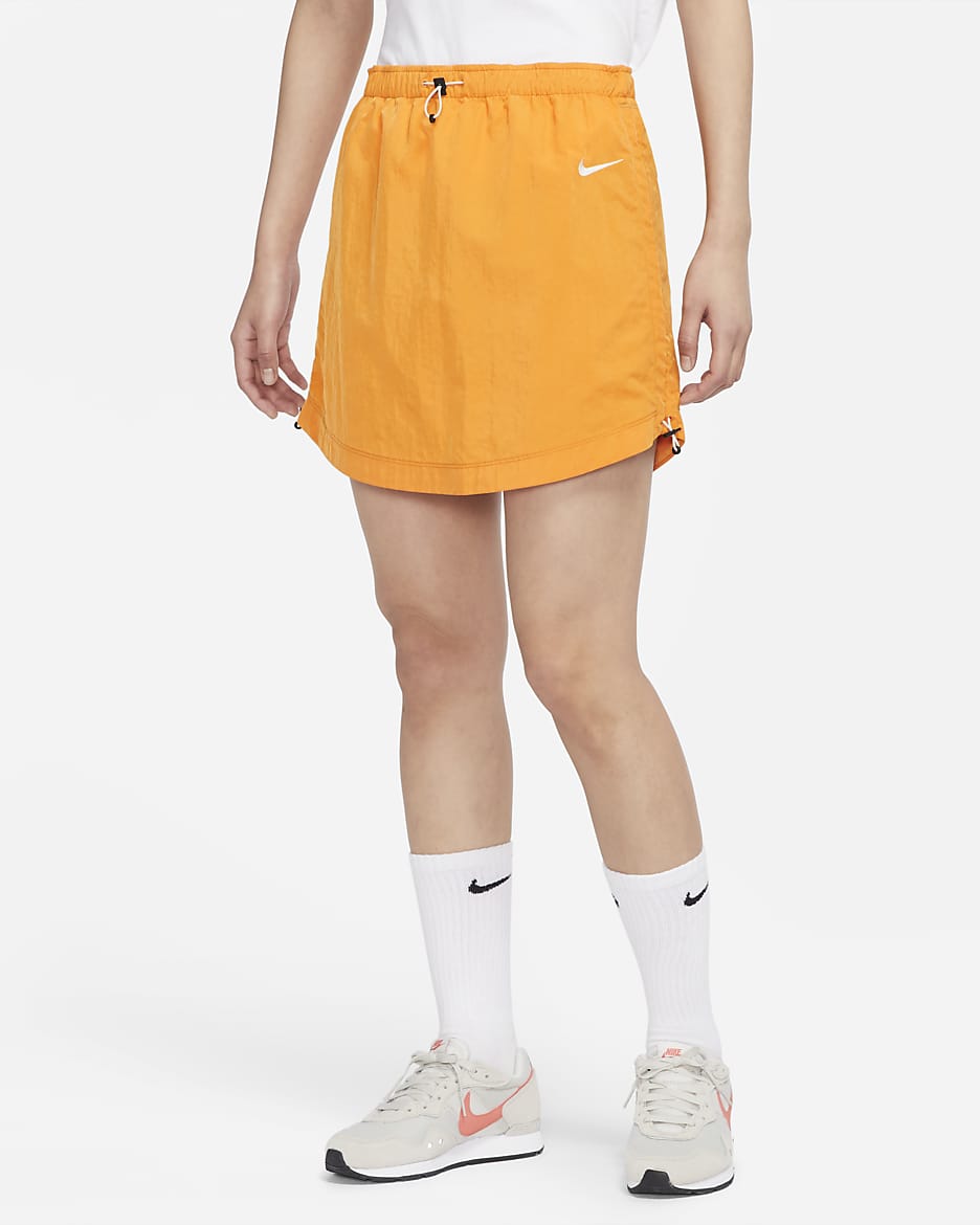 Nike Sportswear Swoosh Women's Woven High-Rise Skirt - Light Curry/Desert Ochre/Pearl White