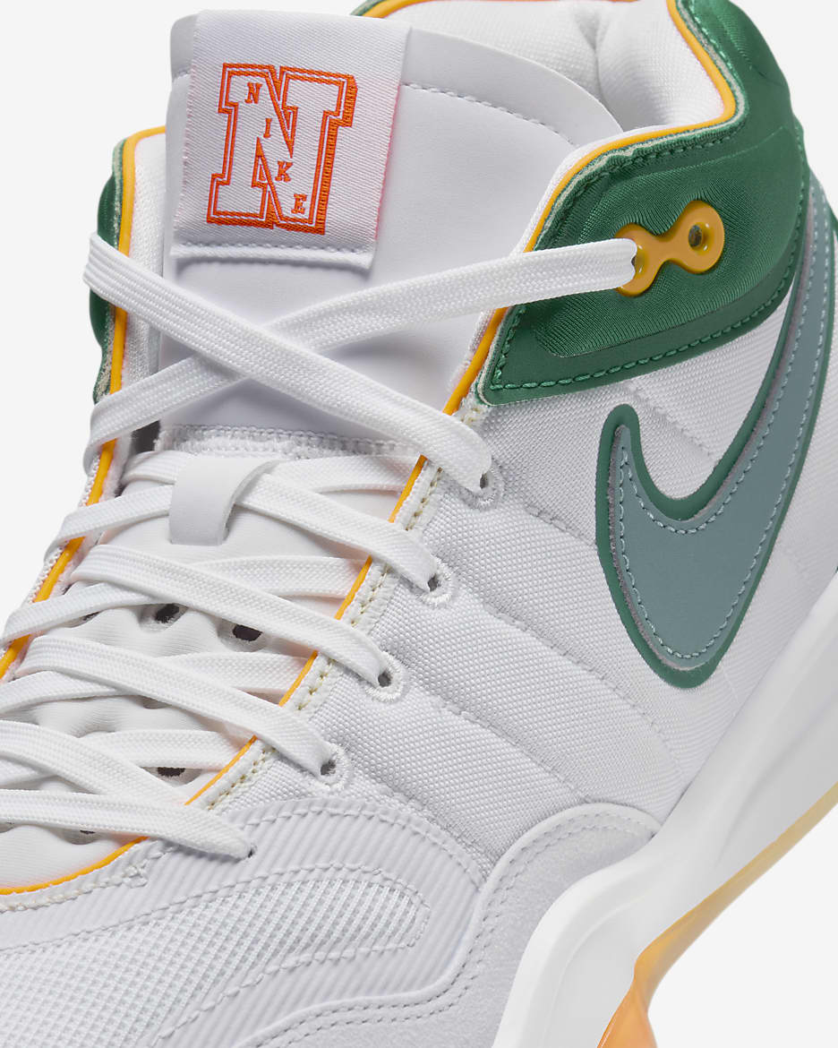 Nike G.T. Hustle 2 Basketball Shoes - White/Malachite/Pure Platinum/Vintage Green