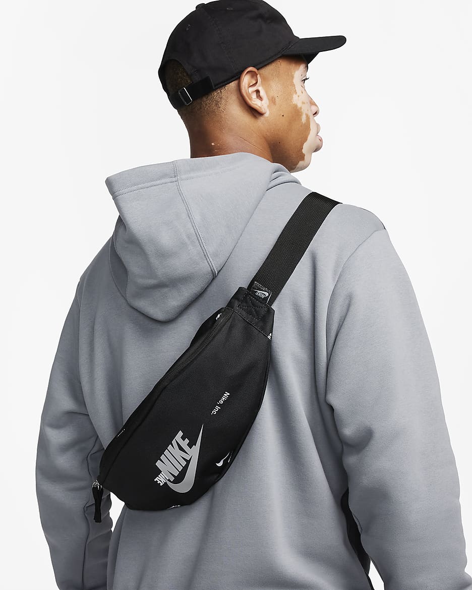 Nike Heritage 腰包 (3 公升) - 黑色/白色/Light Smoke Grey