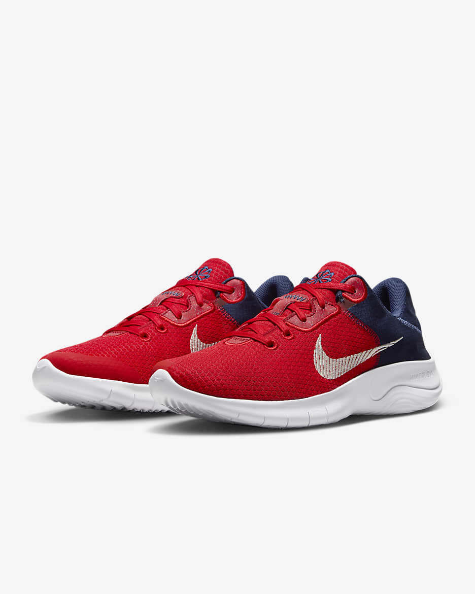 Nike Flex Experience Run 11 男款路跑鞋 - University Red/Midnight Navy/Blue Joy/Sea Glass