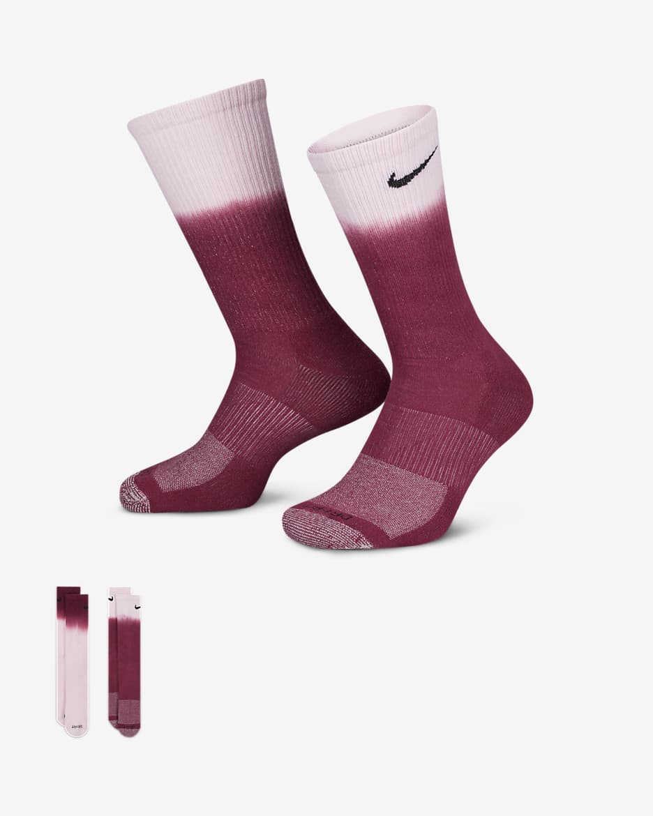 Nike Everyday Plus Cushioned Crew Socks (2 Pairs) - Multi-Colour