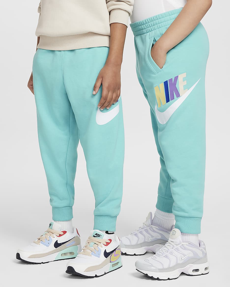 Pants de entrenamiento de French Terry para niños talla pequeña Nike Sportswear Club Fleece - Escarcha verde