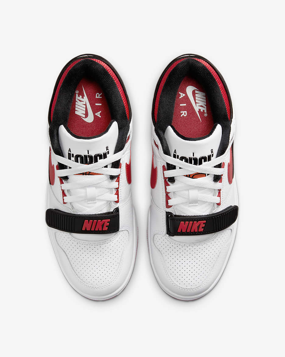 Tenis para hombre Nike Air Alpha Force 88 - Blanco/Negro/Gris neutro/Rojo universitario