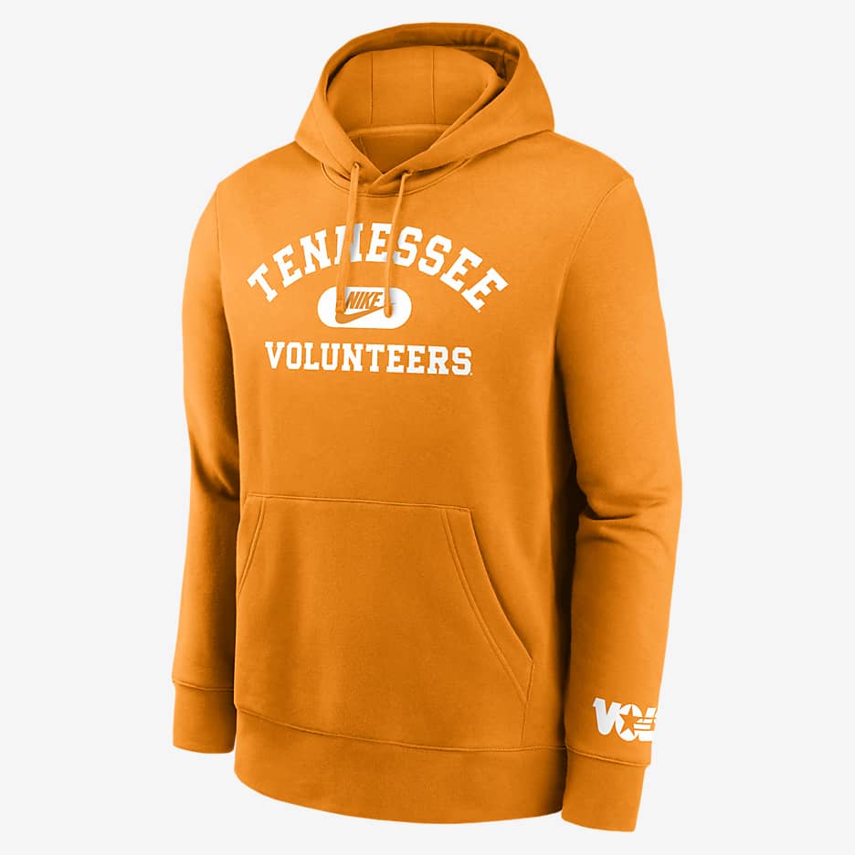 Tennessee Volunteers Legacy Club Foundational Men's Nike College Pullover Hoodie - Bright Ceramic