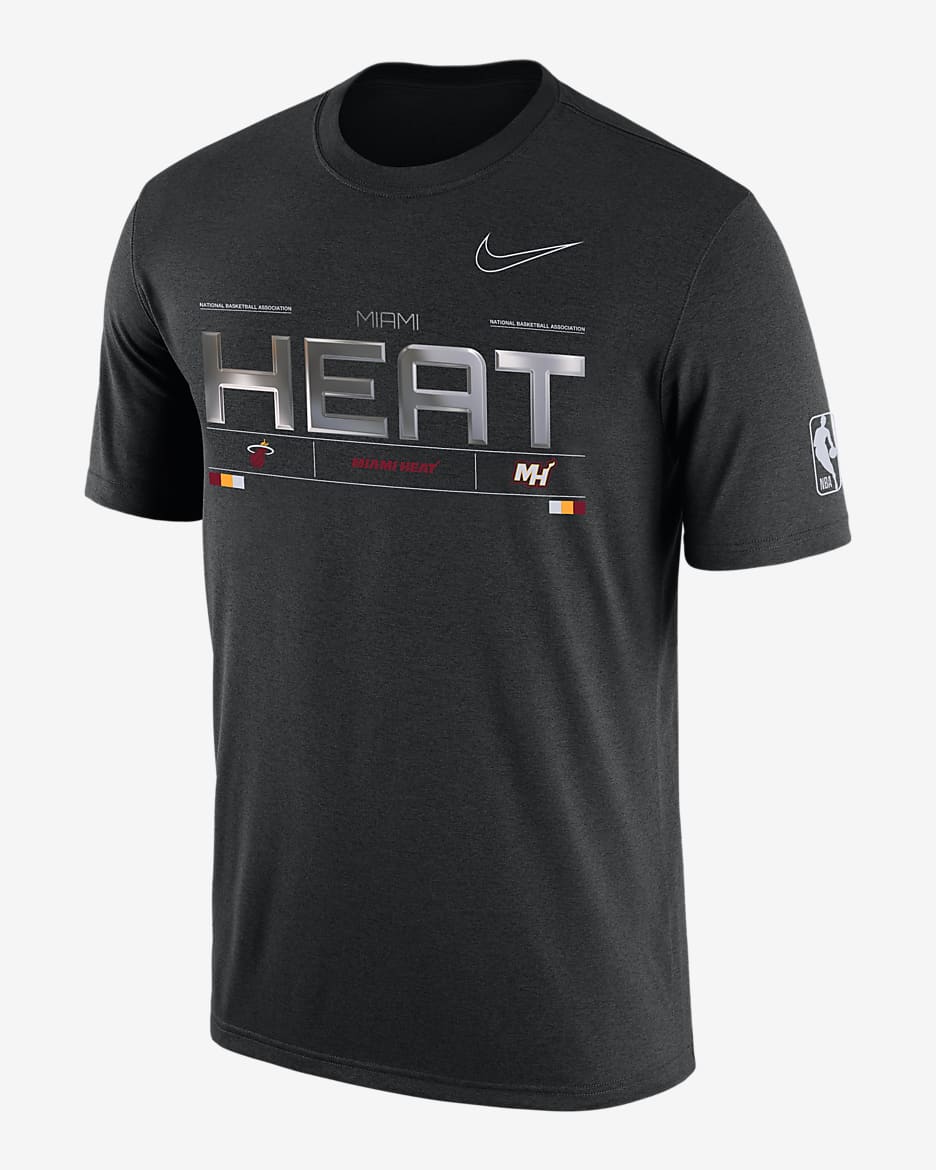 Playera Nike de la NBA para hombre Miami Heat Essential - Negro
