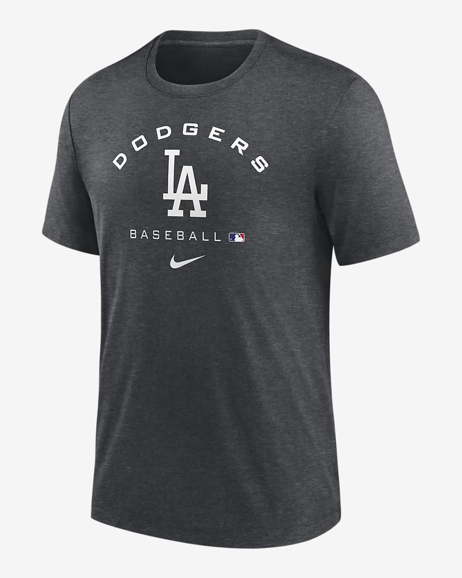 Nike Dri-FIT Team (MLB Los Angeles Dodgers) Men's T-Shirt - Charcoal Heather