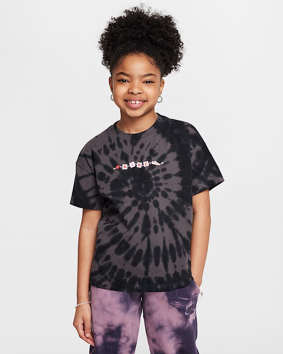 Nike Sportswear Older Kids' (Girls') T-Shirt - Black/Medium Ash