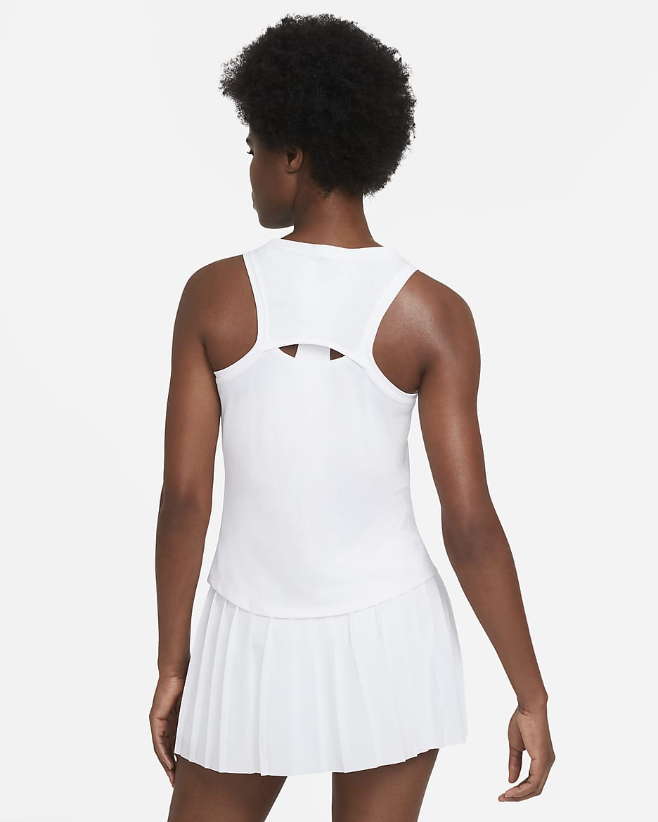 NikeCourt Victory Tennis-Tanktop für Damen - Weiß/Schwarz