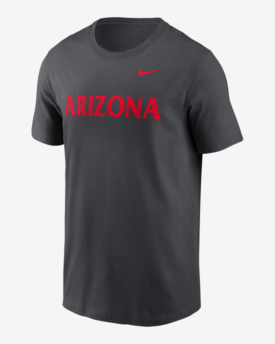 Playera universitaria Nike para hombre Arizona Wildcats Primetime Wordmark - Antracita