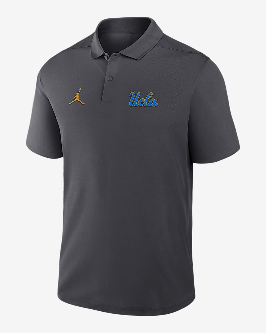 Polo universitario Nike Dri-FIT para hombre UCLA Primetime Victory Primary Logo - Antracita