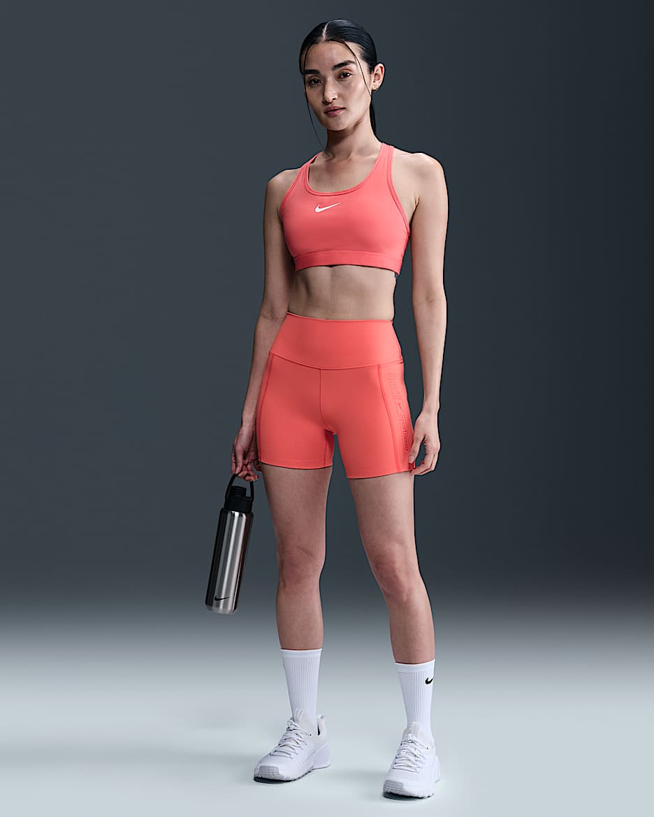 Nike One Fitted Women's Dri-FIT High-Waisted 12.5cm (approx.) Biker Shorts - Magic Ember