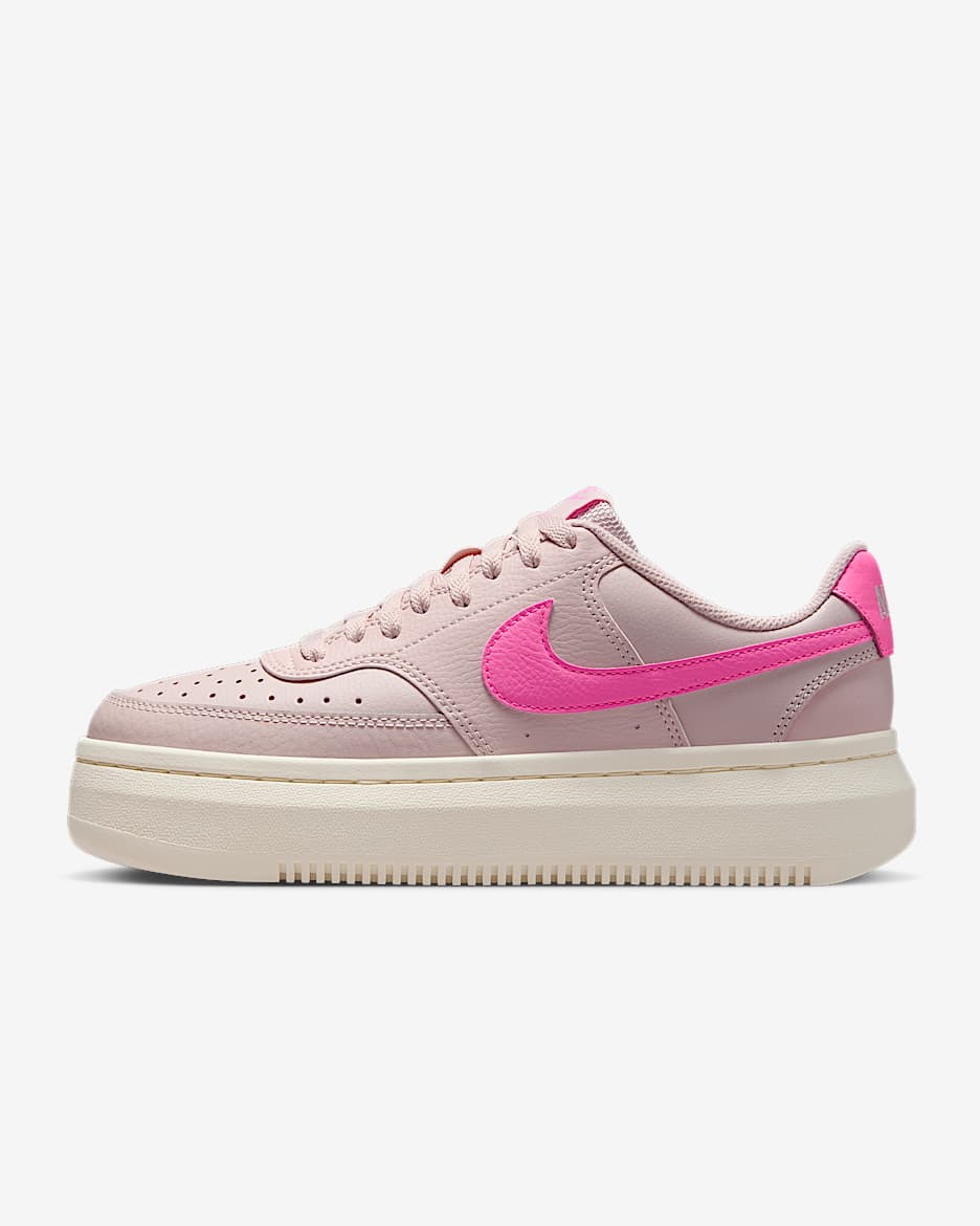 Tenis para mujer Nike Court Vision Alta - Rojo sedimento/Marfil pálido/Hechizo rosa