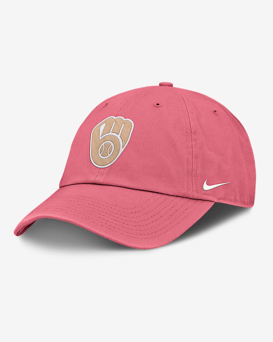 Milwaukee Brewers Club Men’s Nike MLB Adjustable Hat - Pink