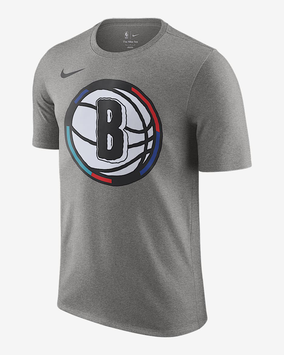 Playera Nike de la NBA para hombre Brooklyn Nets Essential City Edition - Gris oscuro jaspeado