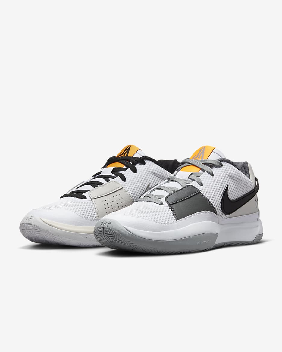 Ja 1 "Wet Cement" Basketball Shoes - White/Black/Phantom/Light Smoke Grey