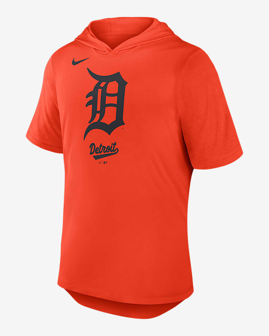 Playera Nike Dri-FIT de la MLB con gorro para hombre Detroit Tigers Logo - Naranja
