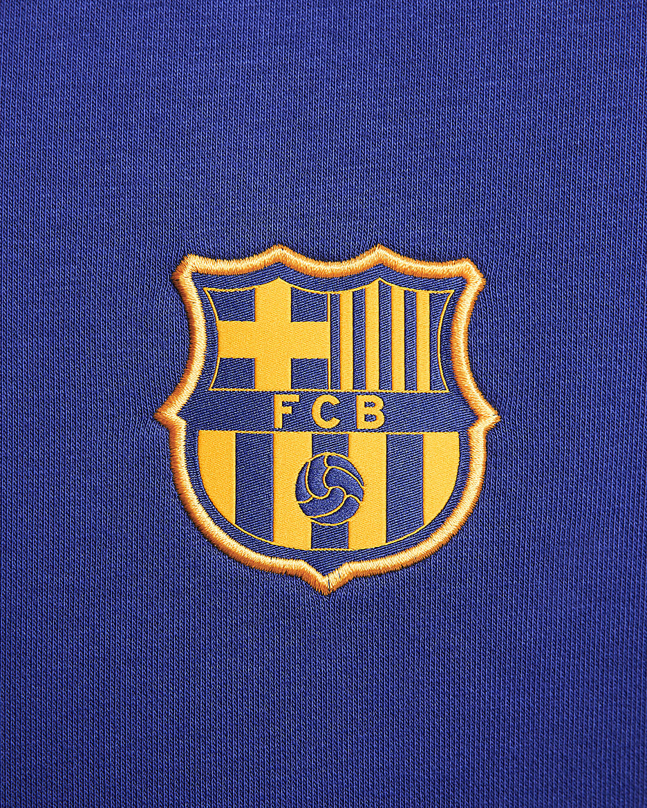 FC Barcelona Club Men's Nike Soccer Crew-Neck Sweatshirt - Deep Royal Blue/University Gold