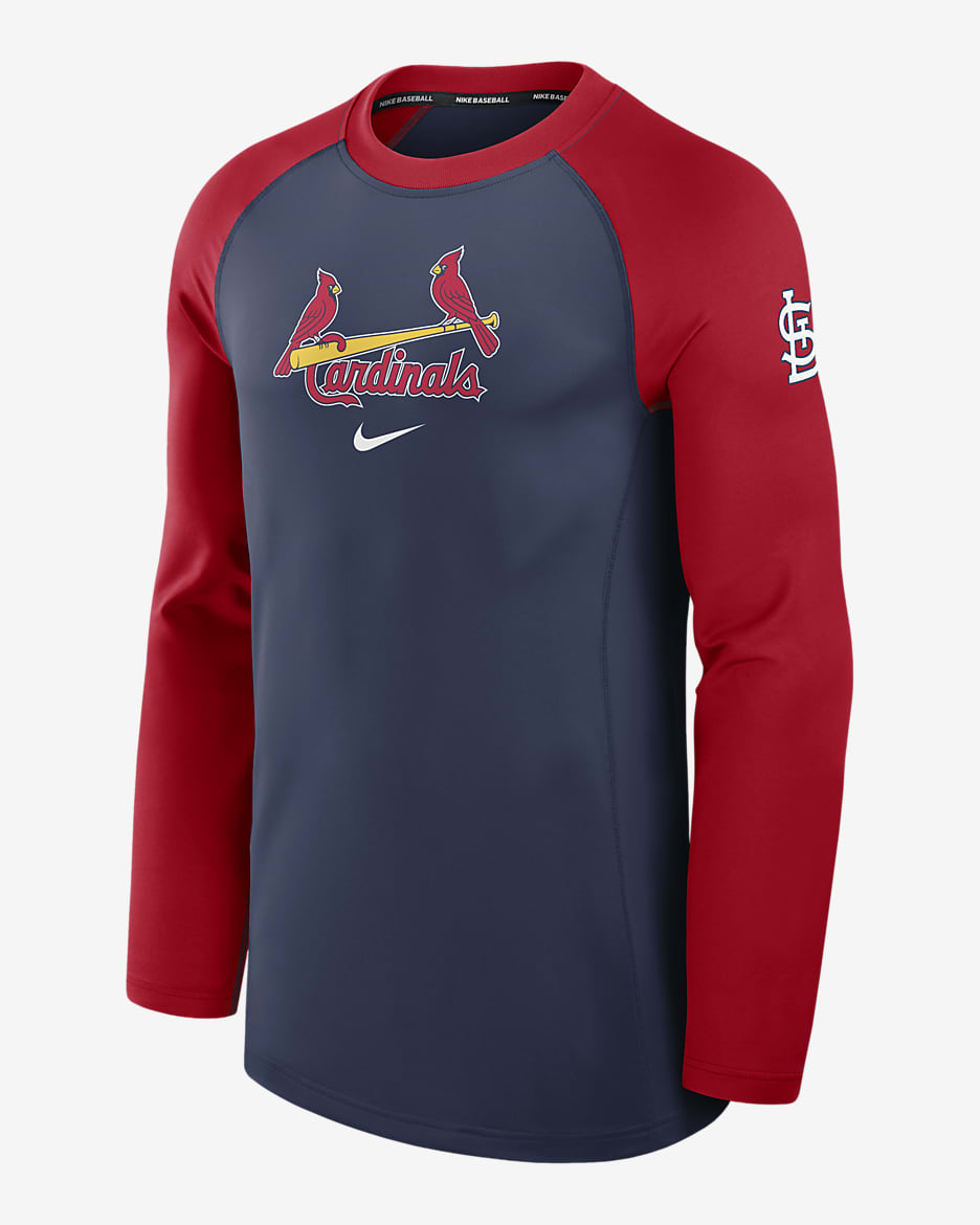 St. Louis Cardinals Authentic Collection Game Time Men's Nike Dri-FIT MLB Long-Sleeve T-Shirt - Navy