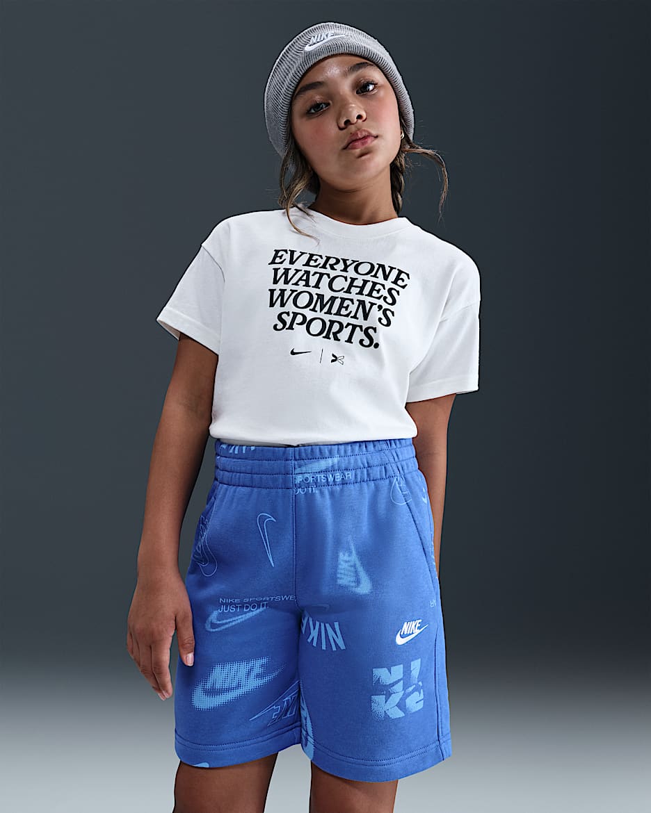 Nike Sportswear Club Big Kids' French Terry Shorts