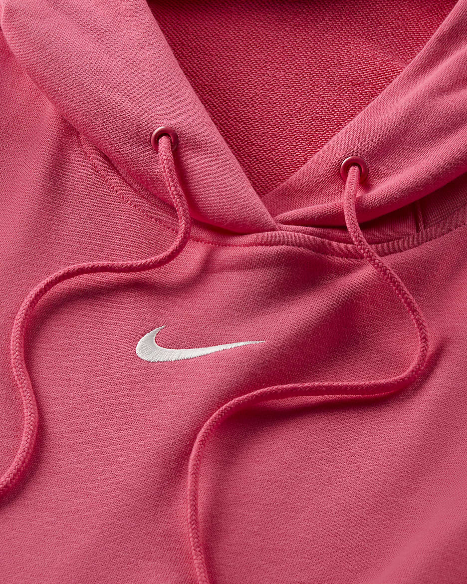 Sudadera con gorro sin cierre de French Terry oversized para mujer Nike Sportswear Phoenix Fleece - Rosa margarita/Vela