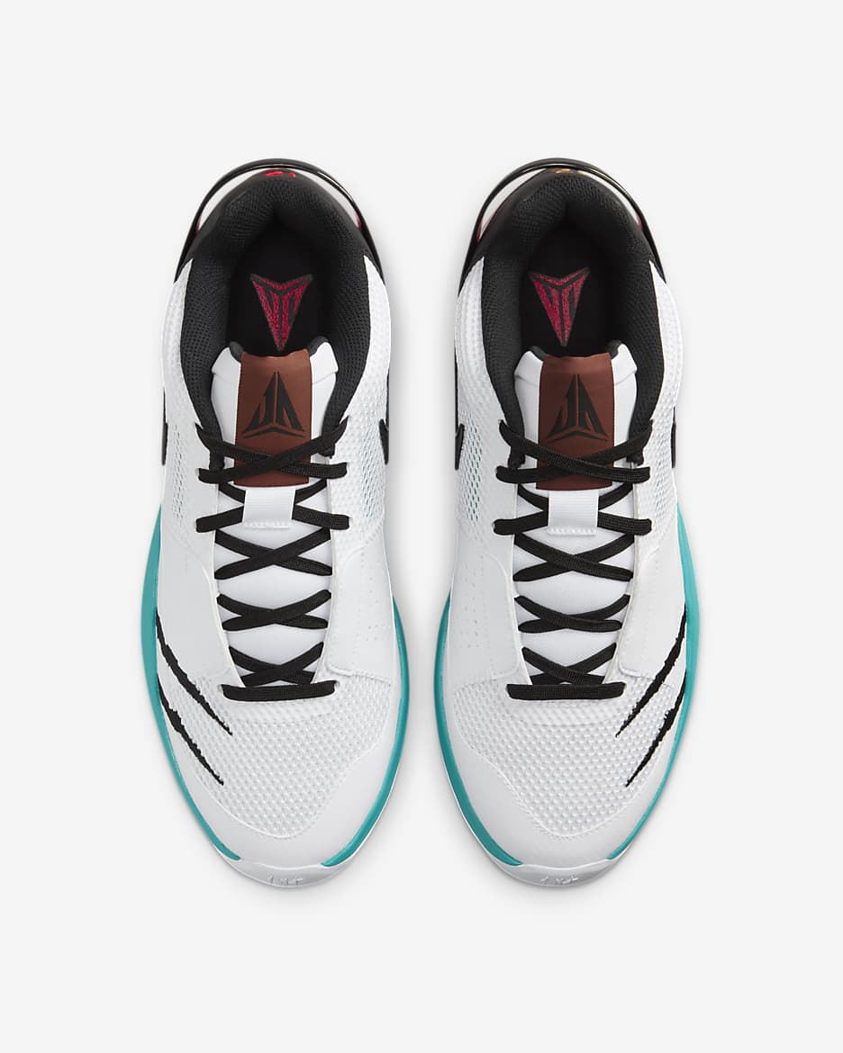 Ja 1 "Scratch" Basketball Shoes - White/Turbo Green/University Red/Black